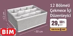 12 BÖLMELİ ÇEKMECE İÇİ DÜZENLEYİCİ